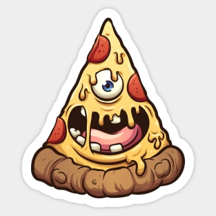 Pizza Monster Eye Sticker